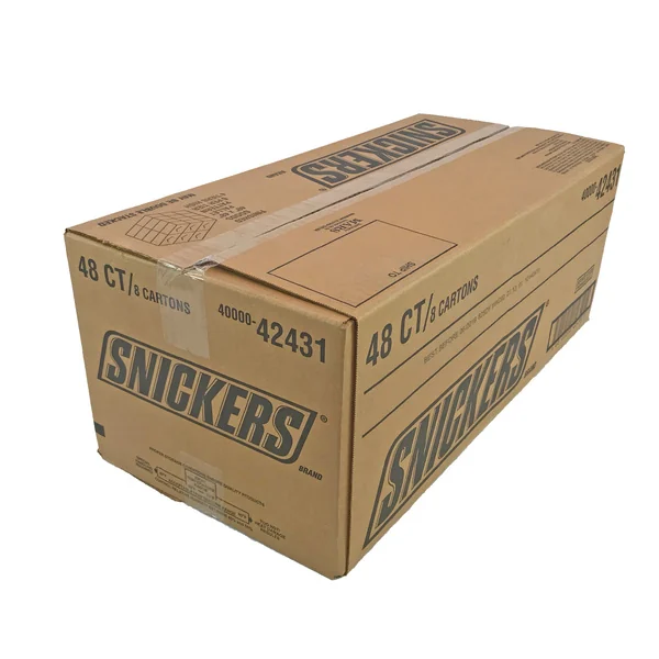 Master case containing eight Snickers boxes